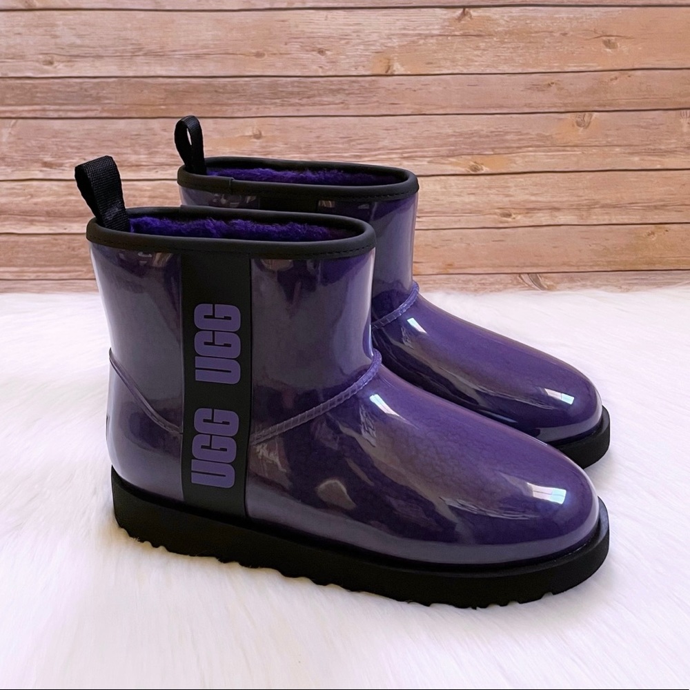 UGG Purple Gloss Short Rain Boots